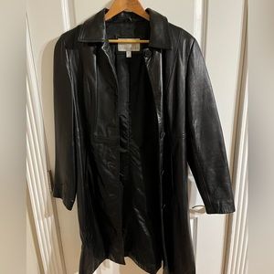 Women’s Nine West medium leather trenchcoat